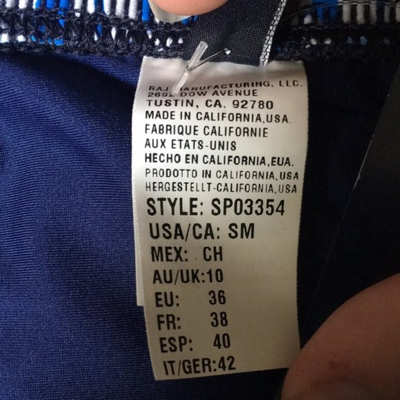 3/$30 Splendid Coastal Banded Blue Swim Bottoms Size S - Picture 8 of 12